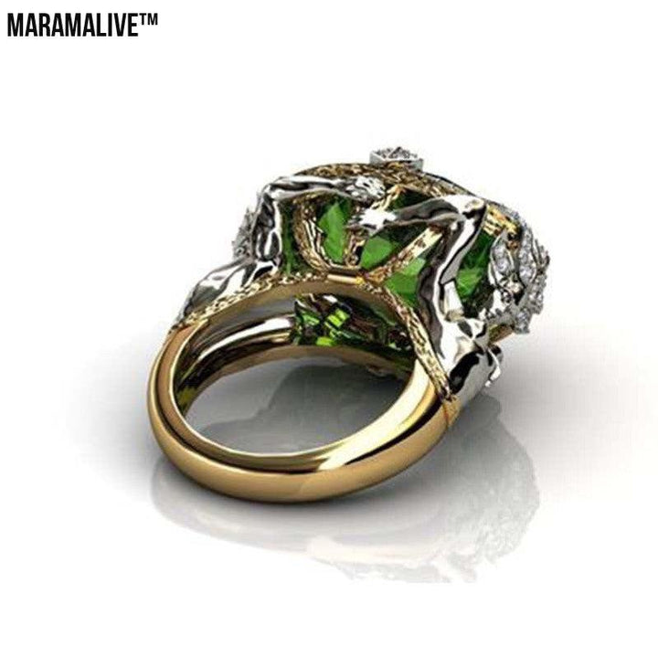 Mermaid green diamond ring