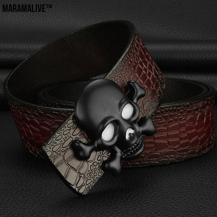 Middle Aged Men's Skull With Belt