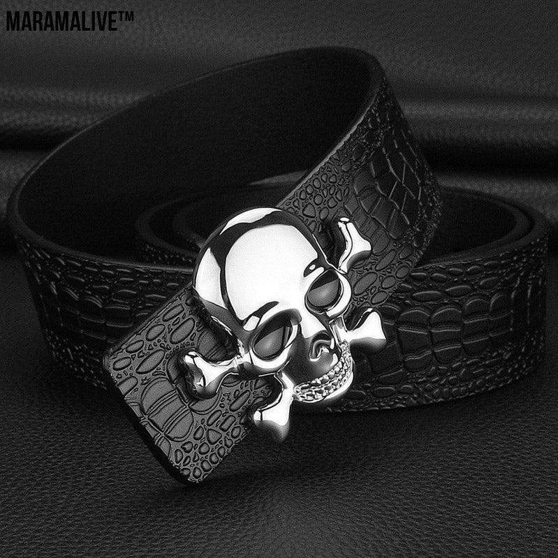 Middle Aged Men's Skull With Belt