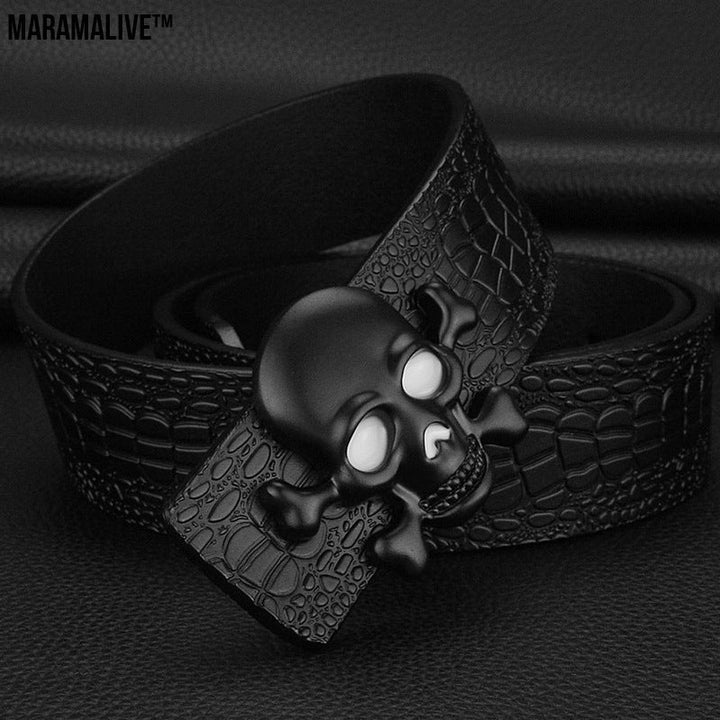 Middle Aged Men's Skull With Belt