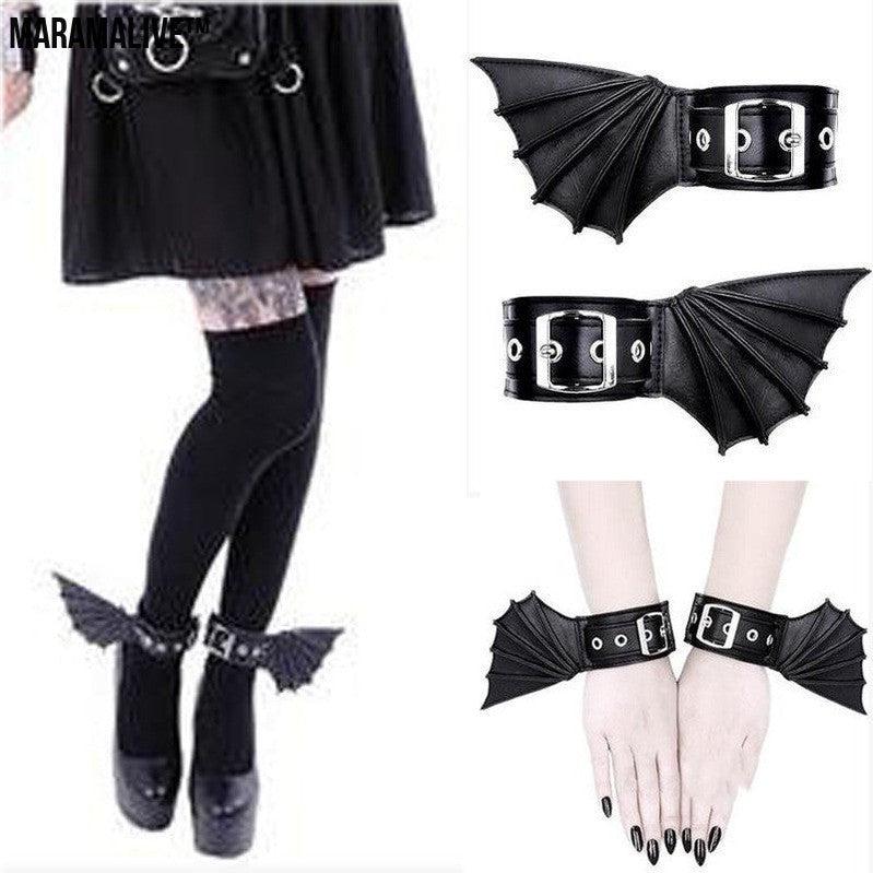 ﻿Midnight Magic: Fashion Gothic Dark Wind Bat Wings Hand And Foot Accessories