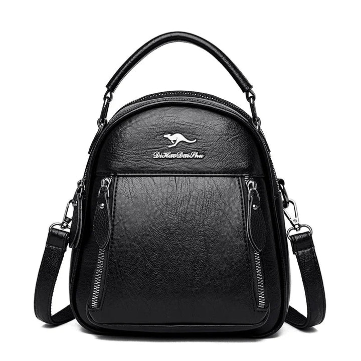 Mini Leather Backpacks For Women Multifunction Travel Backpack Kangaroo Backpacks Sac A Dos School Bags For Teenage Girls