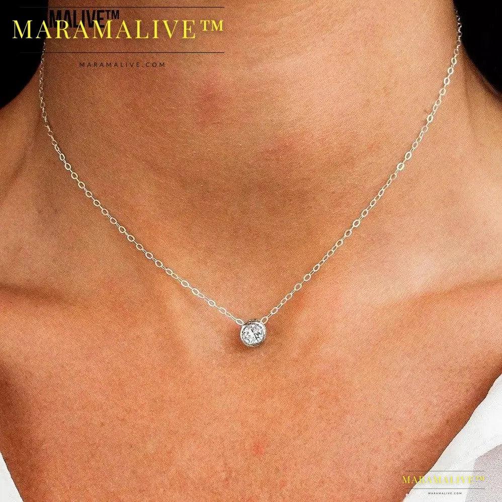 Minimalist Zircon Clavicle Chain