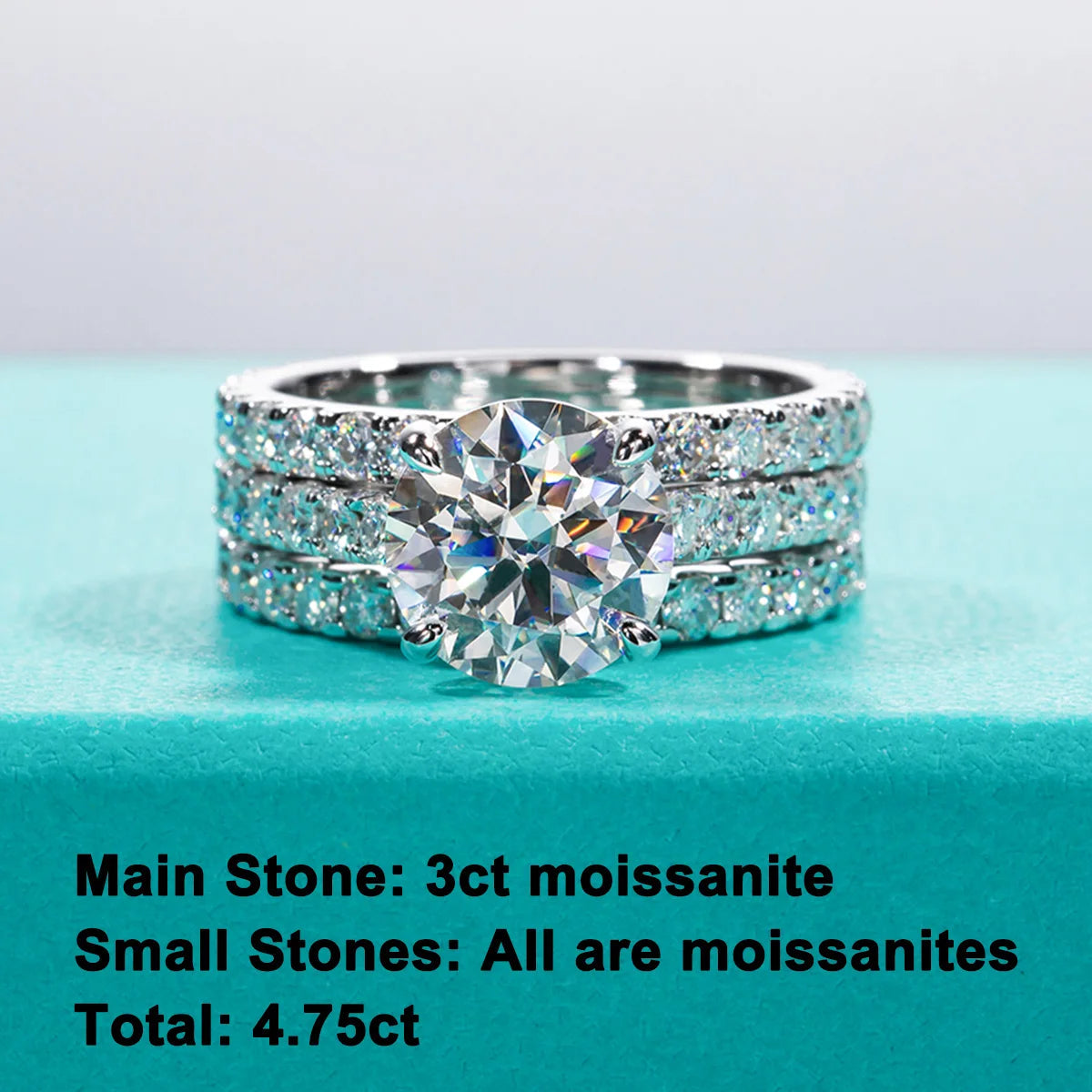 Moissanite Bridal Sets: Silver Bands for Your Love