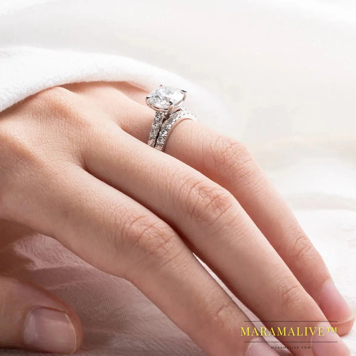 Moissanite Bridal Sets: Silver Bands for Your Love