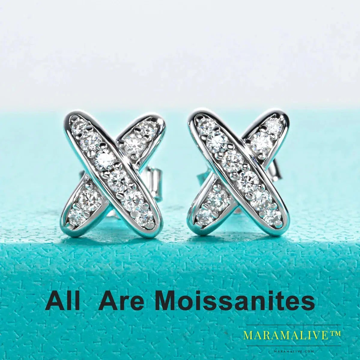 Moissanite Diamond Earrings 925 Sterling Silver D Color VVS1 Moissanite Classic Cross Stud Earrings For Woman Jewelry