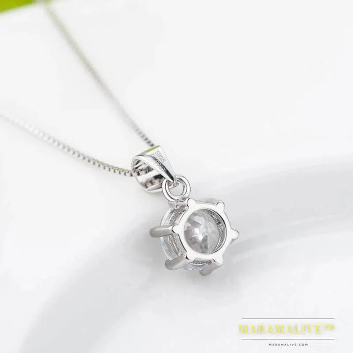 Moissanite Pendant Necklaces For Women Sterling Silver 925 D Color VVS Lab Diamond Fine Jewelry Wedding Party Gift