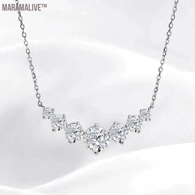 Moissanite Princess Necklace | Radiant Women's Gift