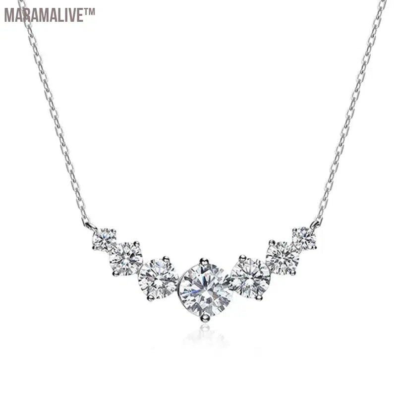 Moissanite Princess Necklace | Radiant Women's Gift