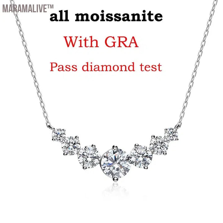 Moissanite Princess Necklace | Radiant Women's Gift