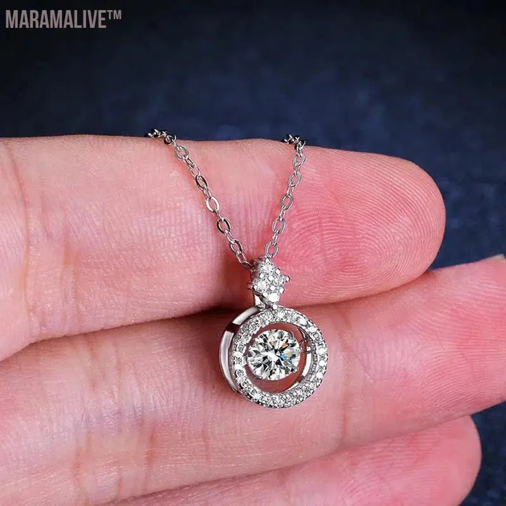 Moissanite Round Necklace - Perfect Her Jewelry Gift