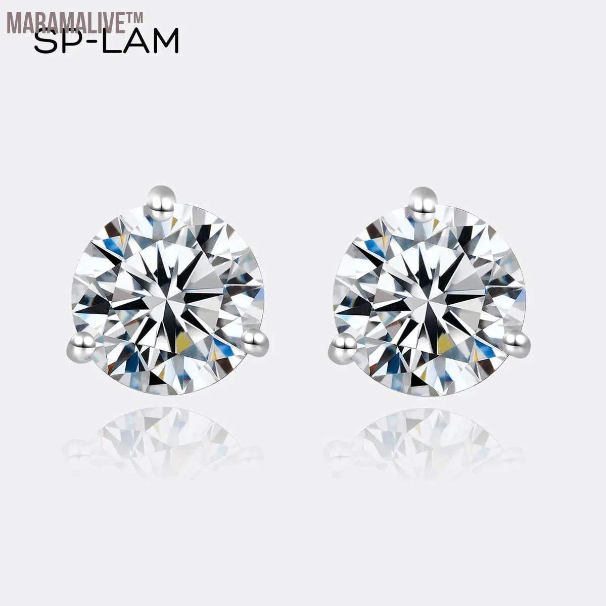 Moissanite Stud Earrings Women Sterling Silver 925 Classic Style Fashion Small Earring Pendants