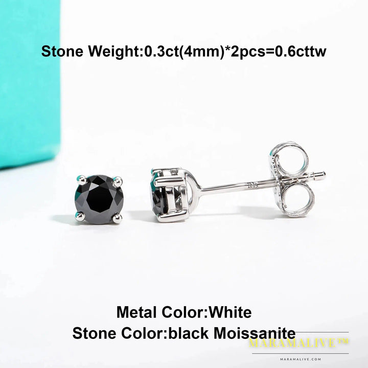 Moissanite Stud Earrings in 14k Gold - Timeless & Durable