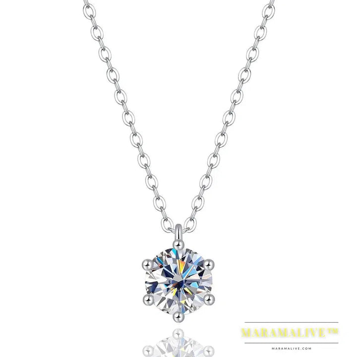 Moissanite Wedding Pendant Necklace: Dazzling, Sparkling Wedding Jewelry Piece