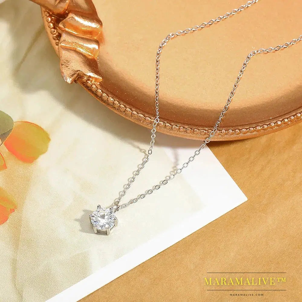 Moissanite Wedding Pendant Necklace: Dazzling, Sparkling Wedding Jewelry Piece