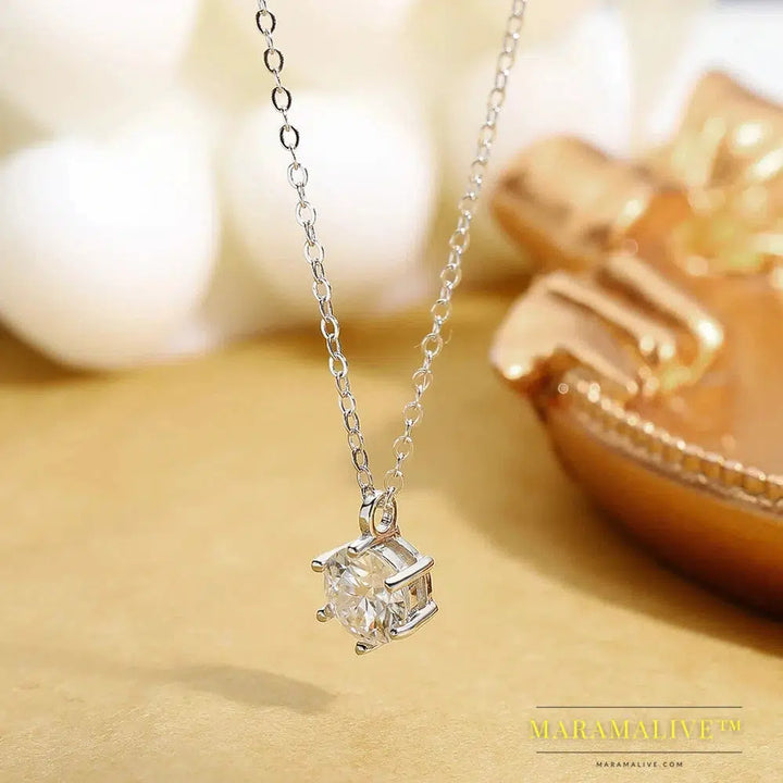 Moissanite Wedding Pendant Necklace: Dazzling, Sparkling Wedding Jewelry Piece