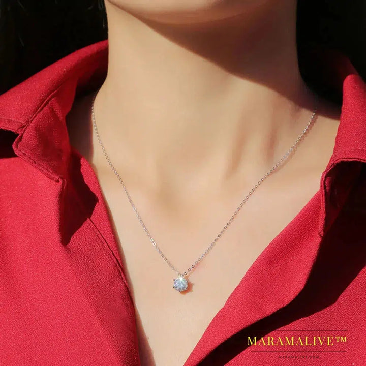 Moissanite Wedding Pendant Necklace: Dazzling, Sparkling Wedding Jewelry Piece