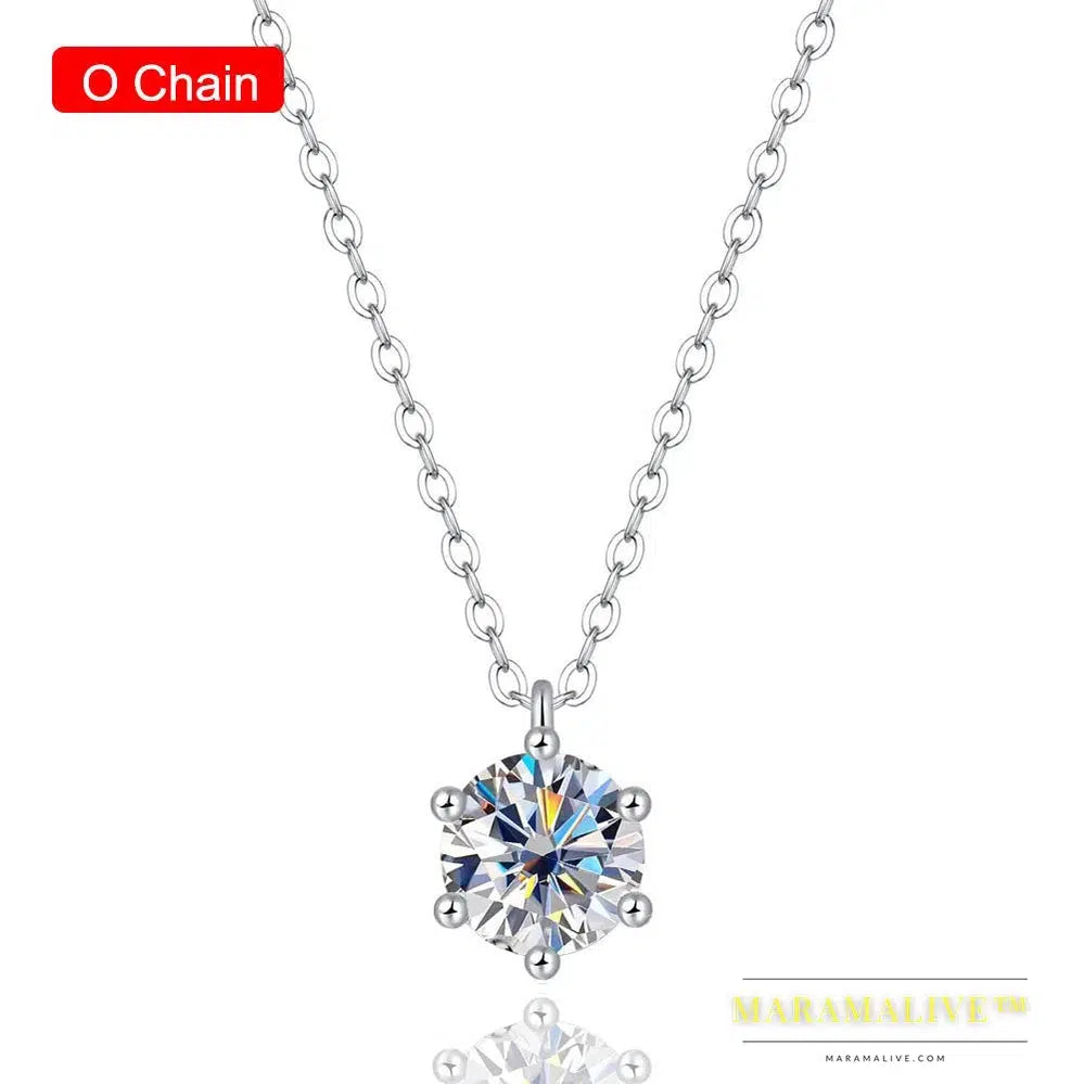 Moissanite Wedding Pendant Necklace: Dazzling, Sparkling Wedding Jewelry Piece