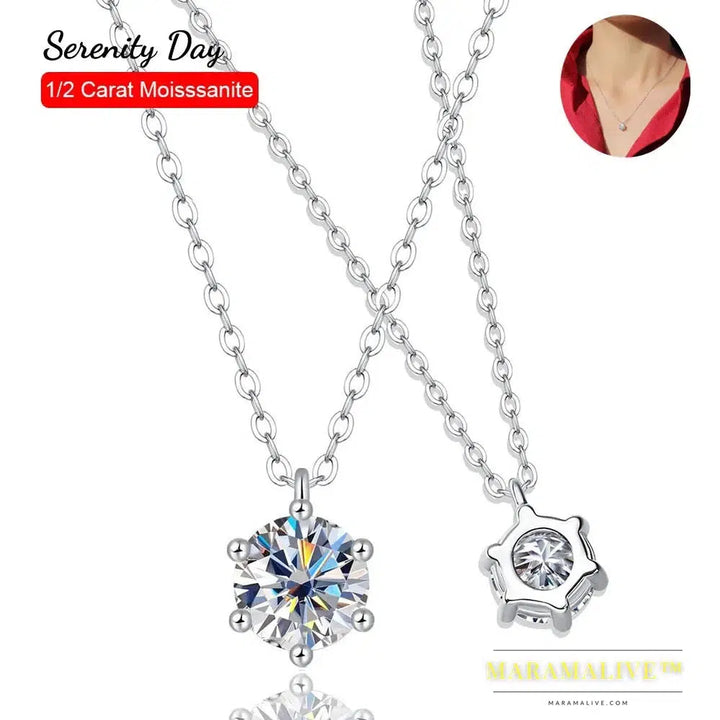 Moissanite Wedding Pendant Necklace: Dazzling, Sparkling Wedding Jewelry Piece