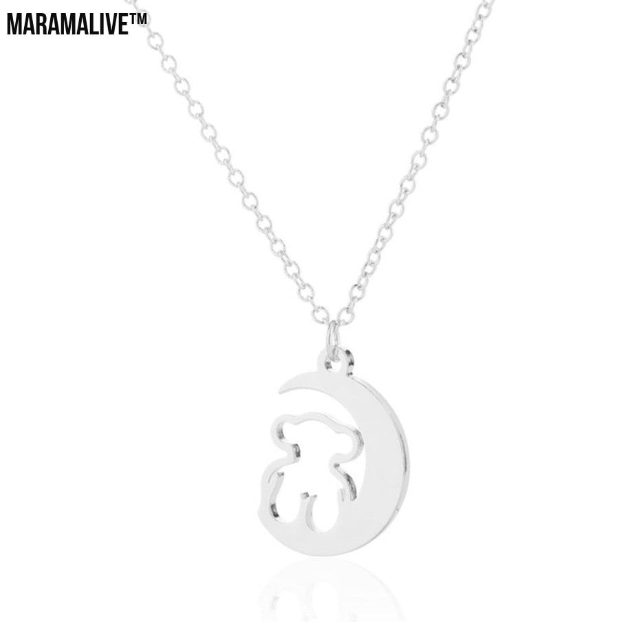 Moon Hollow Bear Necklace