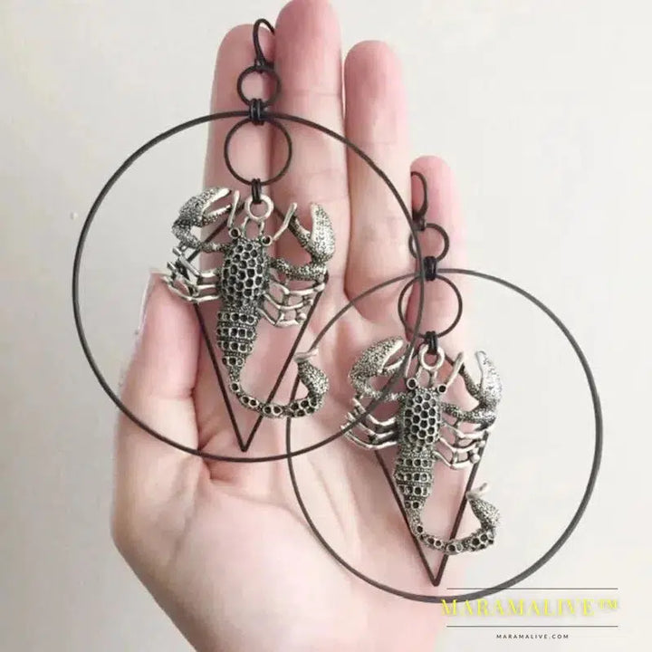 Moon Queen Bee Statement Earrings Creativity Handmade Jewelry Wicca Big Weird Darkness Witch Women Gift Goth Statement Grunge