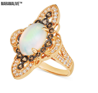 Moonstone Crystal Ring