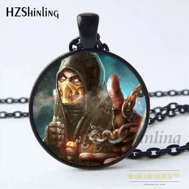 Mortal Kombat Scorpion & Sub Zero Pendant Necklace