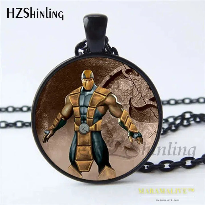 Mortal Kombat Scorpion & Sub Zero Pendant Necklace