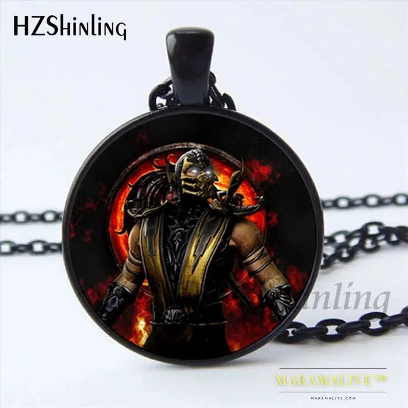 Mortal Kombat Scorpion & Sub Zero Pendant Necklace