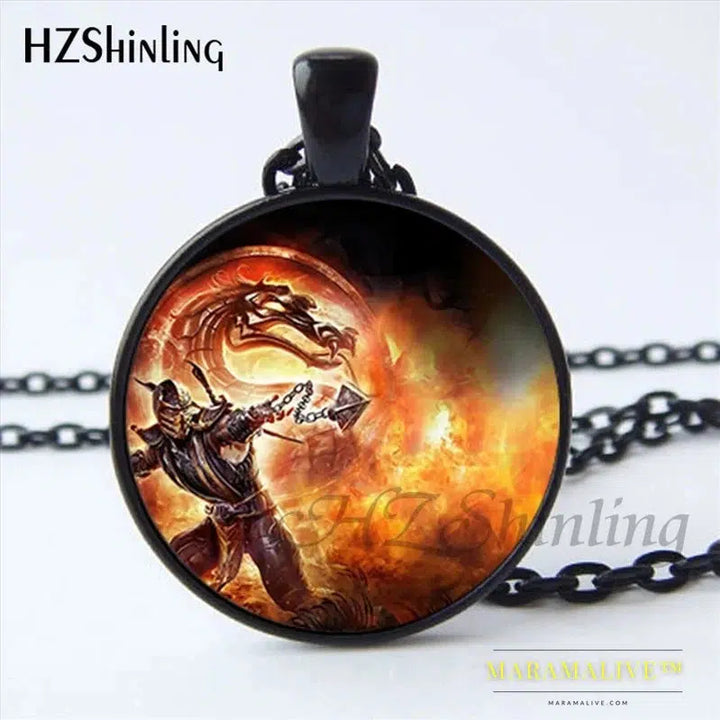 Mortal Kombat Scorpion & Sub Zero Pendant Necklace