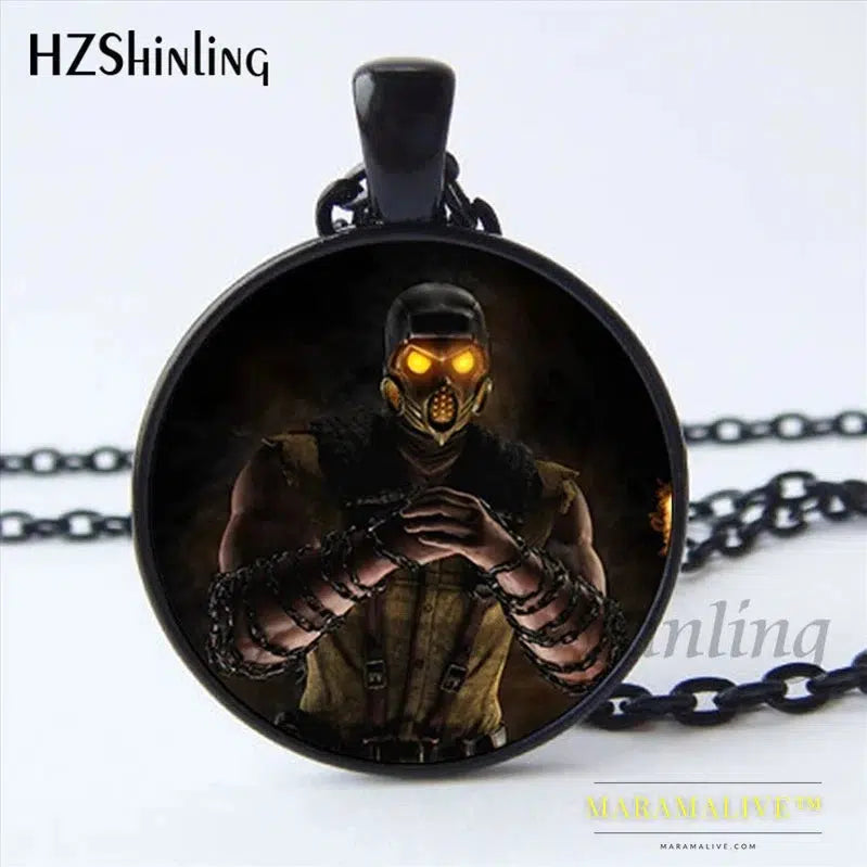 Mortal Kombat Scorpion & Sub Zero Pendant Necklace