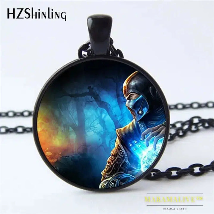 Mortal Kombat Scorpion & Sub Zero Pendant Necklace