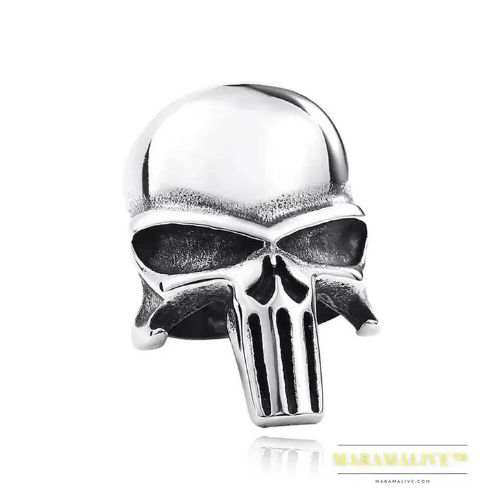 Movie Steel Warrior Men's Ring Skull Shape Ring Men's New Fashion Retro Horror Ring Metal Accessories Jewelry