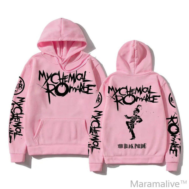 My Chemical Romance Double Sided Graphic Hoodies Streetwear Men Women Black Parade Punk Emo Rock Hoodie Men's Hooded Sweatshirt