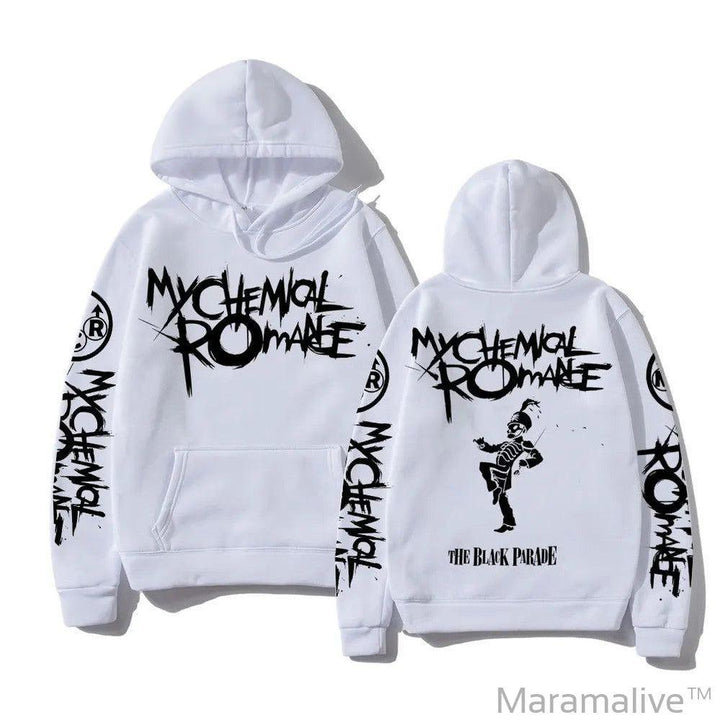 My Chemical Romance Double Sided Graphic Hoodies Streetwear Men Women Black Parade Punk Emo Rock Hoodie Men's Hooded Sweatshirt