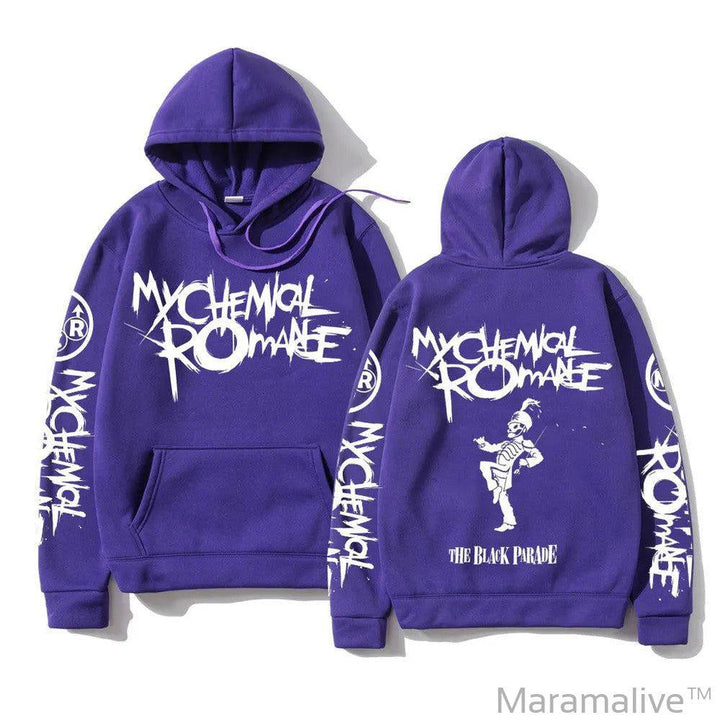 My Chemical Romance Double Sided Graphic Hoodies Streetwear Men Women Black Parade Punk Emo Rock Hoodie Men's Hooded Sweatshirt