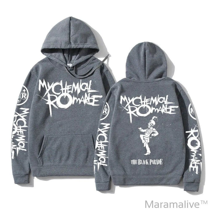 My Chemical Romance Double Sided Graphic Hoodies Streetwear Men Women Black Parade Punk Emo Rock Hoodie Men's Hooded Sweatshirt