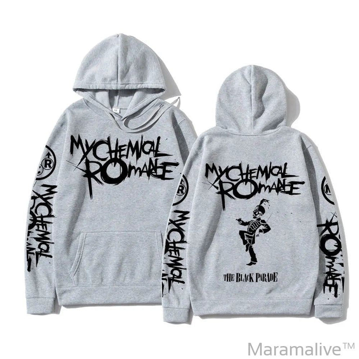 My Chemical Romance Double Sided Graphic Hoodies Streetwear Men Women Black Parade Punk Emo Rock Hoodie Men's Hooded Sweatshirt