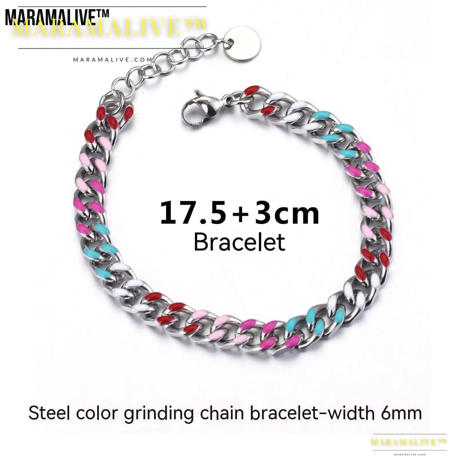 Necklace Creative Epoxy Titanium Steel Cuban Link Chain