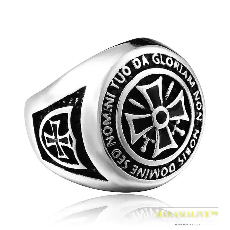 New Arrival cross Knights Templars ring men stainless steel unique exquisite vintage ring jewelry