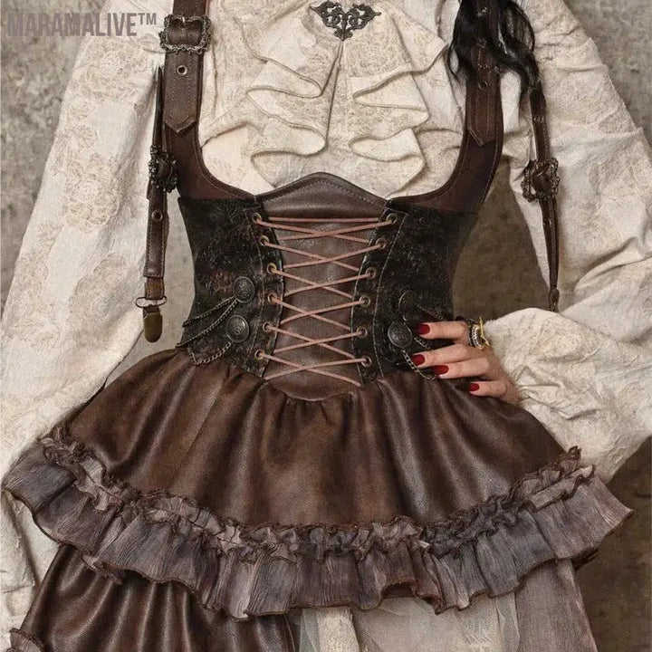 New Asymmetric Chest Plate Strapped and Trailing Skirt