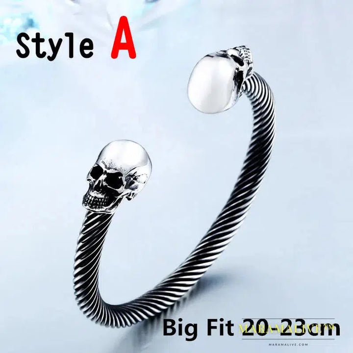 New Cool Punk Skull Bracelet For Man 316 Stainless Steel love Bangle Man's High Quality Jewelry BRG-012