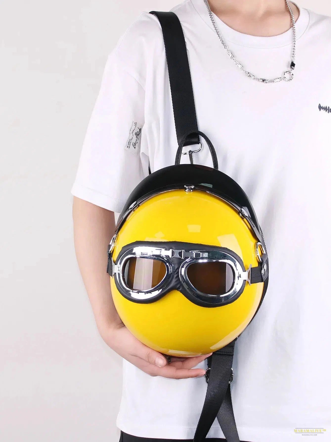 New Fashion Trend Creative Personalized Women's Bag Funny Helmet Bag National Flag Sunglasses Glasses Style Bag Round Bag S