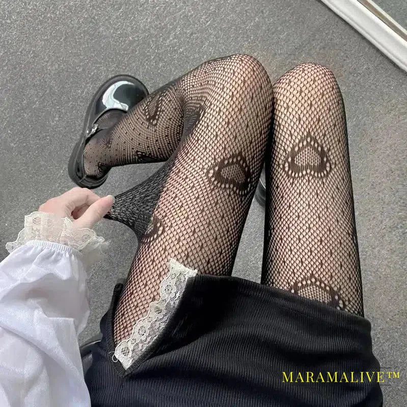 New Goth Lolita Cosplay JK Girls Tights Women Sexy Retro Gothic Kawaii Cross Print Club Stockings Nylon Socks Fishnet Pantyhose