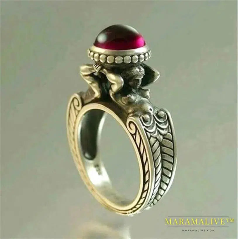 New Mermaid Alloy Creative Women's Vintage Ring