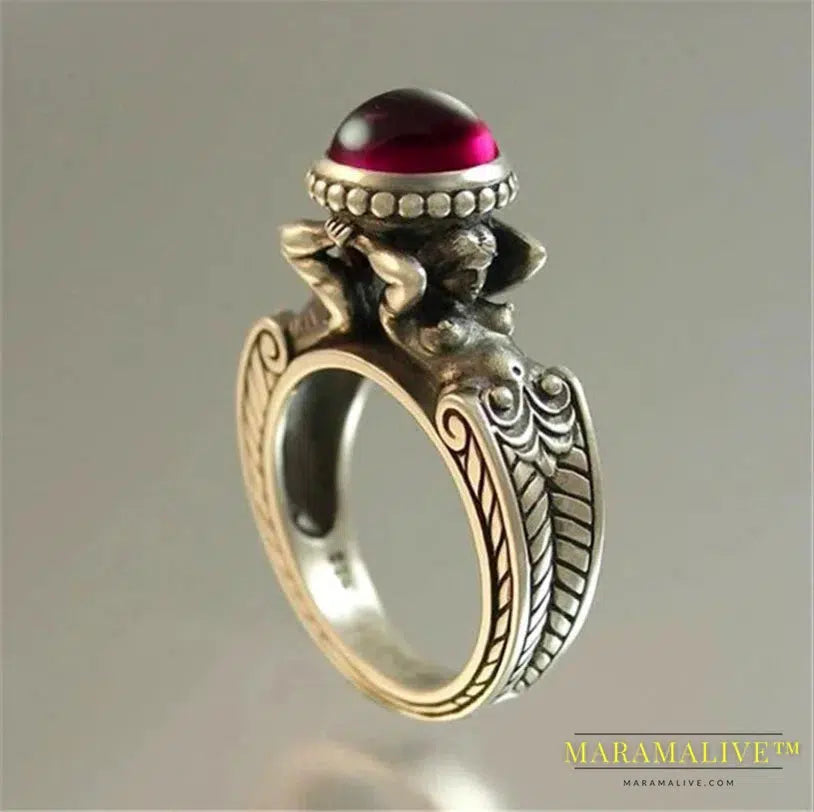 New Mermaid Alloy Creative Women's Vintage Ring