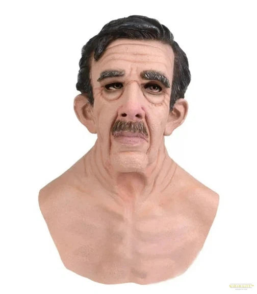 New Old Man Grandpa Grandma Mask Old Man Head Mask Party Offering Scary Cosplay Props Mask Terror Cosplay Funny Prop Latex Masks