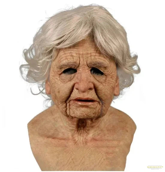 New Old Man Grandpa Grandma Mask Old Man Head Mask Party Offering Scary Cosplay Props Mask Terror Cosplay Funny Prop Latex Masks