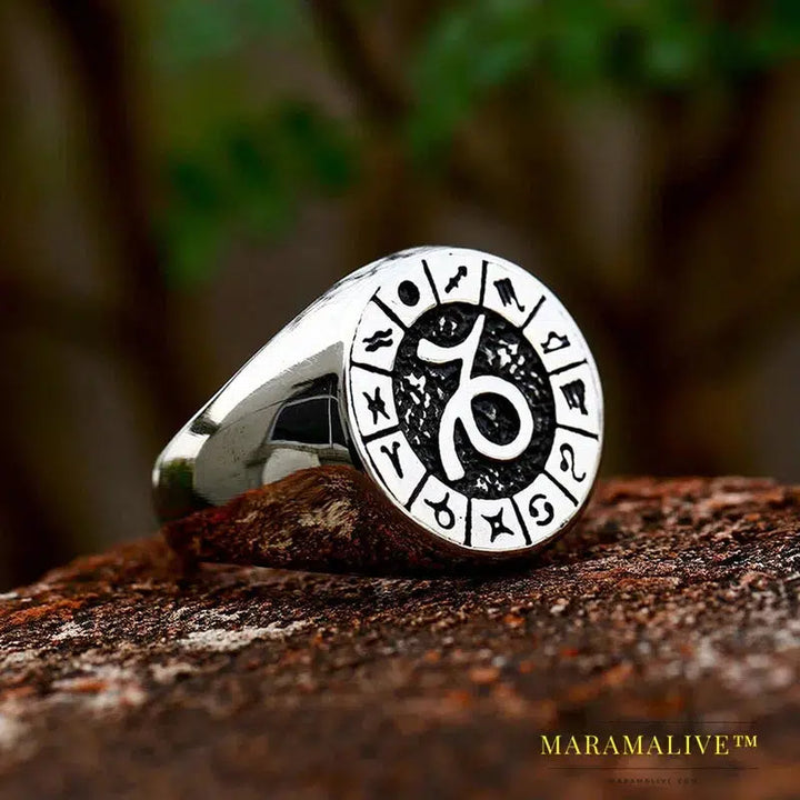 New Style Stainless Steel Ring with AQUARIUS