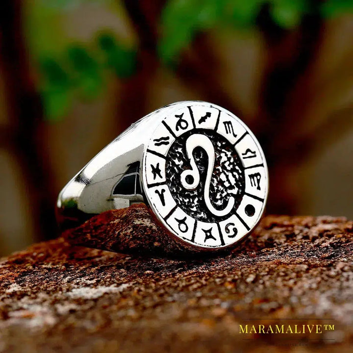 New Style Stainless Steel Ring with AQUARIUS